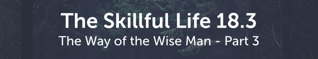 The Skillful Life 18.3 - The Way of the Wise Man - Part 3